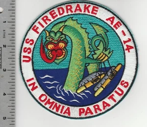 Vietnam era USN US Navy USS Firedrake, AE-14, ammo ship patch Japanese made - Picture 1 of 2