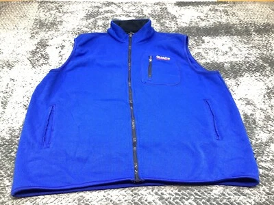Chaleco polar deportivo Chaps para hombre XL cremallera completa azul bolsillos ligeros al aire libre suave Foto 1 de 4