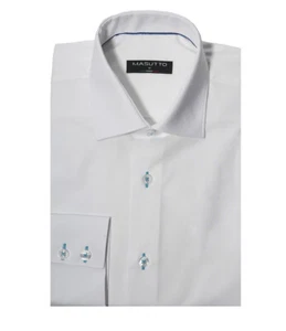 MASUTTO AJAX/05 Men Dress Long Sleeve Shirt Bugatchi Robert Graham Maceoo - Picture 1 of 2