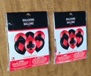 Globos Rojo Negro Tarjeta Suites Helio Calidad 2pks de 6 cada Amscan - Imagen 1 de 6