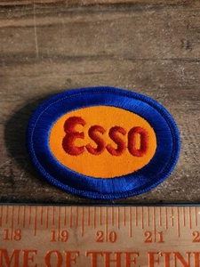 Vintage Esso Orange Oval Sew On Patch FREE SHIPPING - Picture 1 of 2