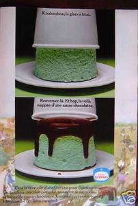 PUBLICITÉ DE PRESSE 1973 GLACES GERVAIS KOUKOULINA LA GLACE À TRUC - Picture 1 of 1