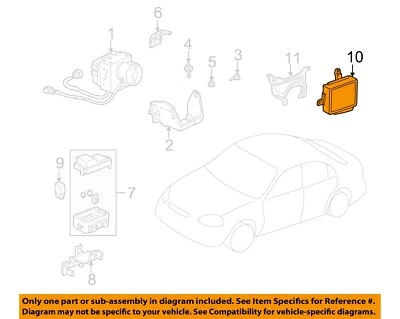 Módulo de control ABS usado se adapta a: Honda Civic 1997 ABS RH panel de retroceso grado A Foto 1 de 3