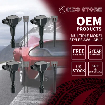 4x Ignition Coils +4x Wire High Performance for 2011-2014 Mazda 2 L4 1.5L UF655 Foto 1 de 4