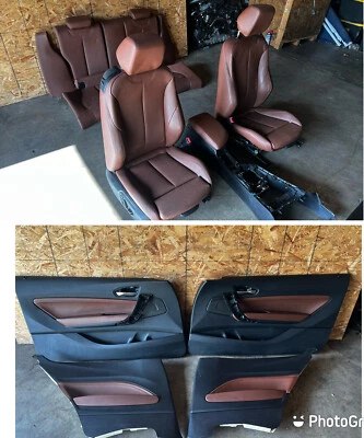 BMW 2014-2021 F22 F87 TERRA BROWN SPORT HEATED SEATS ASSEMBLY OEM 76K - Image 1 of 4