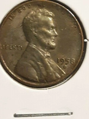 Error 1958-D-D LINCOLN MISSING.COPPER ON  planchetDDOV an DDRV on the date  - Image 1 of 4
