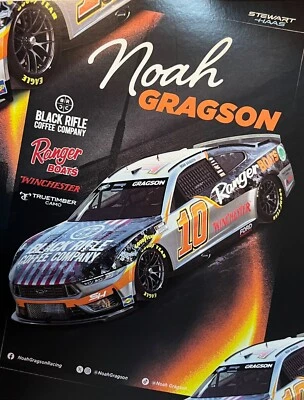 2024 NOAH GRAGSON "RANGER BOATS RIFLE NEGRO CAFÉ" #10 TAZA NASCAR POSTAL Foto 1 de 2