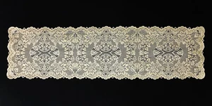 14.5" x 54" Lace Table Runner Antique Gold Metallic Savoy Dining Room Livingroom - Picture 1 of 5