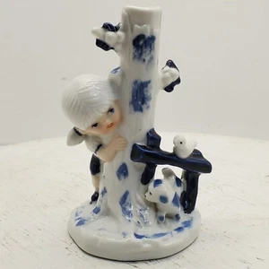 Vaso vintage blu e bianco per bambine e cuccioli - Foto 1 di 6