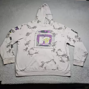 MTV Kapuzenpullover Herren 2XL grau Langarm Sweatshirt Musik Fernsehen 90er - Bild 1 von 15