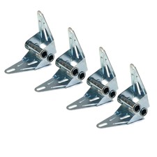 (Pack of 4) 14 Gauge Garage Door #3 Hinges, Predrilled Assorted Hole Combination