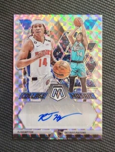 R.J. Hampton /PG Pistons | 2022/23 Mosaic Collage Silver Prizm Auto #CM-RJH - Picture 1 of 7