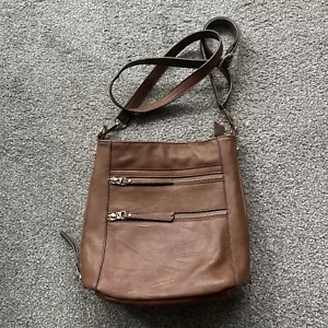 OASIS tan faux leather cross body handbag / shoulder bag - Picture 1 of 5