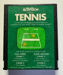 Tennis Atari 2600 Game Cartridge - 1981 Activision - Classic Sports Game - Picture 1 of 3
