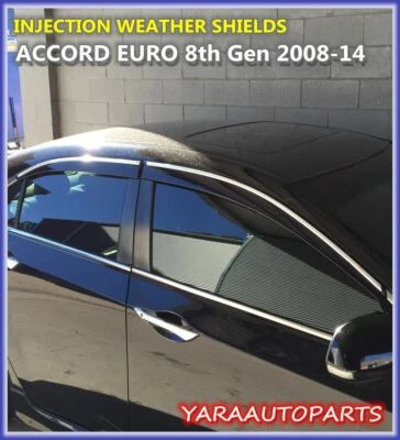 Injection  Weather Shields Window Visors for Honda Accord Euro 8th Gen 2008-2014 - Image 1 of 4