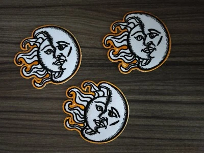 3 pcs Sun & Moon Patch Iron on Embroidered or Sew on Shirt Jacket bag hat - Image 1 of 4