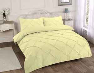 Set copripiumino Alexander plissettato pintuck limone lenzuola federa - Foto 1 di 2