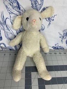 Vintage Ty Lovey the Lamb Plush 1991 White Fleece Rare HTF 14” (F2) - Picture 1 of 12