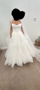 wtoo by watters Wedding Dress Hilty Ivory NEW #10600 Size 0 - Picture 1 of 9