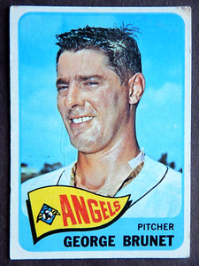 George Brunet #242 Topps 1965 Baseball Card (Los Angeles Angels) A