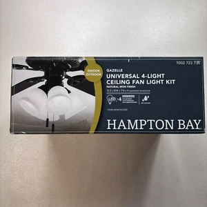Hampton Bay Gazelle 4-Light LED Natural Iron Universal Ceiling Fan Light Kit - Picture 1 of 6