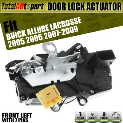 Actuador de bloqueo de pestillo de puerta 7 pines delantero izquierdo para Buick Allure LaCrosse 2005-2009 Foto 1 de 4