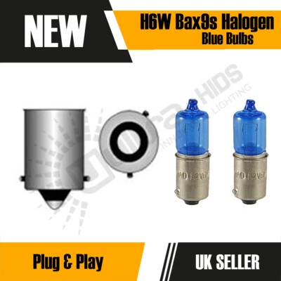 2x BAX9S H6W 433c 6w Super White Xenon Sidelight 12v XE6 Halogen - Image 1 of 3