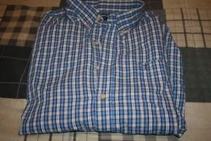 Arrow Langarmshirt XL ~ blau kariert - Bild 1 von 2