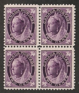 1897 Canada Sc# 68 - Two Cent Maple Leaf QV, 2 MNH / 2 MH - Picture 1 of 1