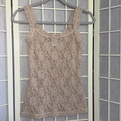 Hanky Panky Lace Signature Camisole Tank Top Sz XL Nude USA made - Image 1 of 4