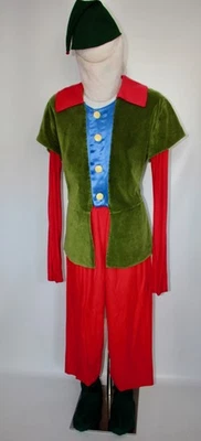 Adulto Navidad Elfo Papá Noel Pequeño Ayudante Vestido Elegante Disfraz Pixie Gnomo Foto 1 de 4