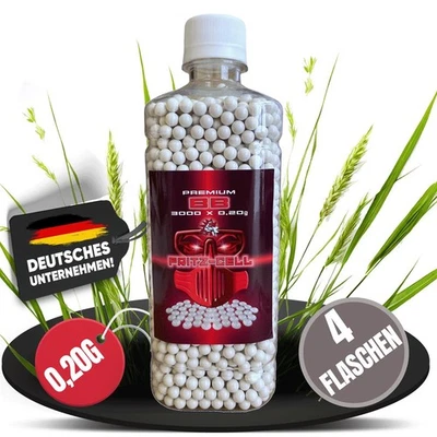 WEILAX 4 x 3000 Airsoft Softair Premium BBs 6mm Fritz-Cell 0,20g in Flasche