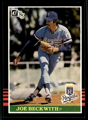 1985 Donruss Joe Beckwith Kansas City Royals #541 - Image 1 of 2