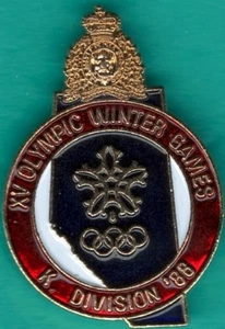 Nice Dated 1988 Calgary RCMP K Division Olympic Games Mark Security Pin - Picture 1 of 1