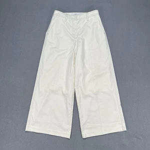 Won Hunderd Amanda Wide Leg Pants Ivory Womens EU36 High Waisted Lightweight - Picture 1 of 6
