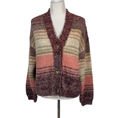 Cárdigan Suéter Terciopelo Graham & Spencer Mezcla Lana Alpaca Botón Frontal Talla S Foto 1 de 4