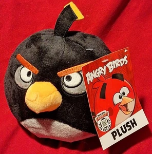 Nuevo con etiquetas Peluche Angry Birds Bomba Negra Pájaro Peluche 6" Rovio Toy Factory 2024 - Imagen 1 de 5