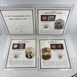 1992-1994 Commemorative Half Dollars and Stamps with Story Card. - Picture 1 of 11