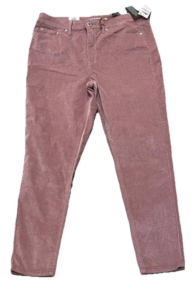 NWT American Rag Cie High Rise Super Skinny Corduroy Pants Dusty Rose Pink Sz 13 - Image 1 of 4