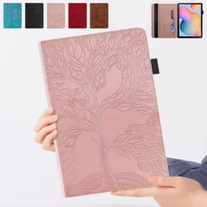 Luxury Embossed Flip Wallet Tablet Case For Samsung Galaxy Tab S6 Lite P610/P615 - Picture 1 of 27