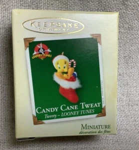 Hallmark Ornament Miniatura 2005 Bastón de Caramelo Tweat Looney Tunes Piolín - Imagen 1 de 6