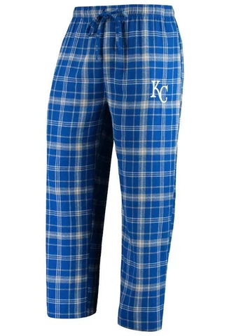 NEW NWT Mens KANSAS CITY ROYALS Drawstring Flannel Pajama Lounge Pants *6N Cover
