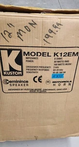 Kustom K12EM 12" Monitor Speaker Cabinet 100 Watts 1/4" Inputs EMINENCE Open Box - Picture 1 of 2