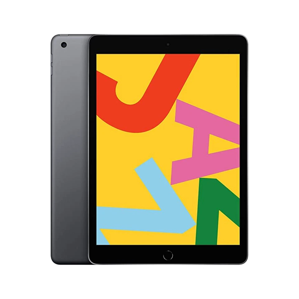 Apple iPad 7th Generation 10.2 Inch Tablet Wifi 32GB Storage Space Grey 2019 - Image 1 of 4