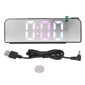 LED Projection Clock Large Screen Big Font Alarm Clock 12H 24H Display 3 Leve - Picture 1 of 24