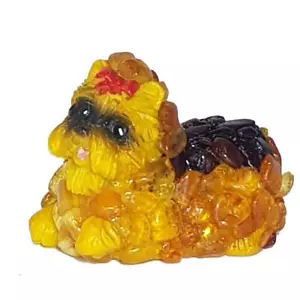 USA KIZIMA Handmade Figurine Mini Dog Amber Home Decor - Picture 1 of 2