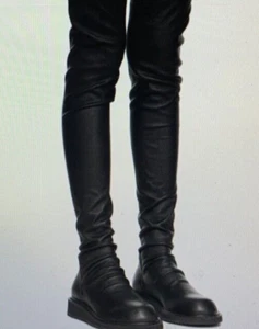 RICK OWENS CREEPER STRETCH LEATHER STOCKING BOOT BLACK SIZE 35 US 5 - Picture 1 of 15