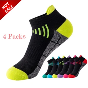 4 Packs Mens Trainer Liner Ankle Socks Invisible Low Cut Sports SocksShort Socks - Picture 1 of 29
