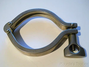 Gebrauchte Aldrich SS 3" Doppelscharnierverschraubung Sanitärklemme, Edelstahl - Bild 1 von 3