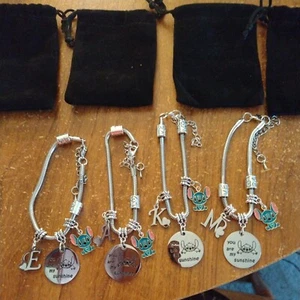 Stitch Stainless Steel Alphabet Bracelet Bundle - Picture 1 of 3